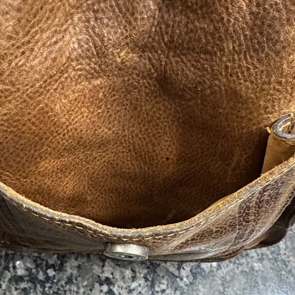 Patricia Nash Jovanna Tan Leather Rustic western Backpack with Tassel - Picture 14 of 16